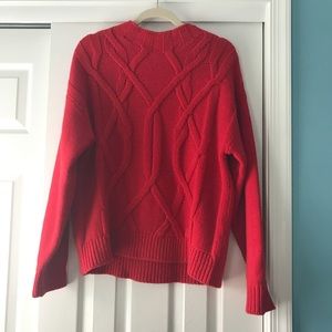 Everlane Cable Knit Mock Neck Sweater